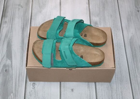 NEW Birkenstock Uji Nubuck-Suede Leather Sandals Digital Green 44EU Medium main image 6